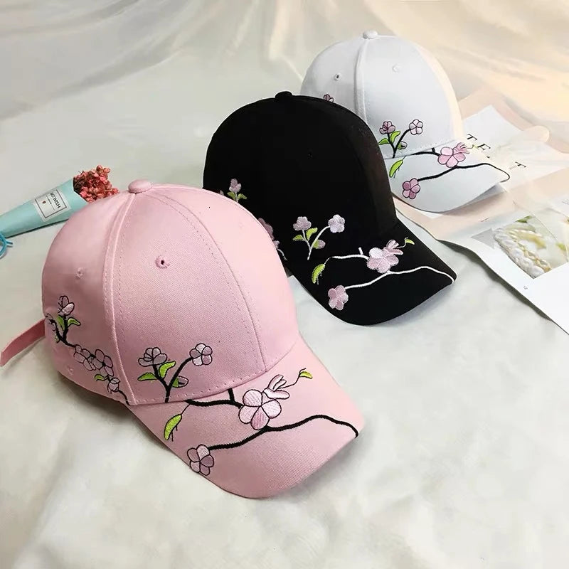 Plum Embroidery Baseball Cap