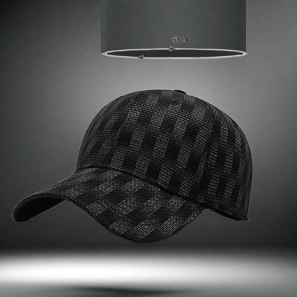 Black Gray British Plaid Baseball