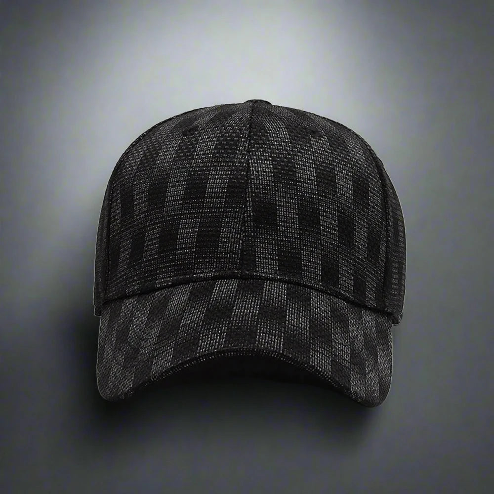 Black Gray British Plaid Baseball