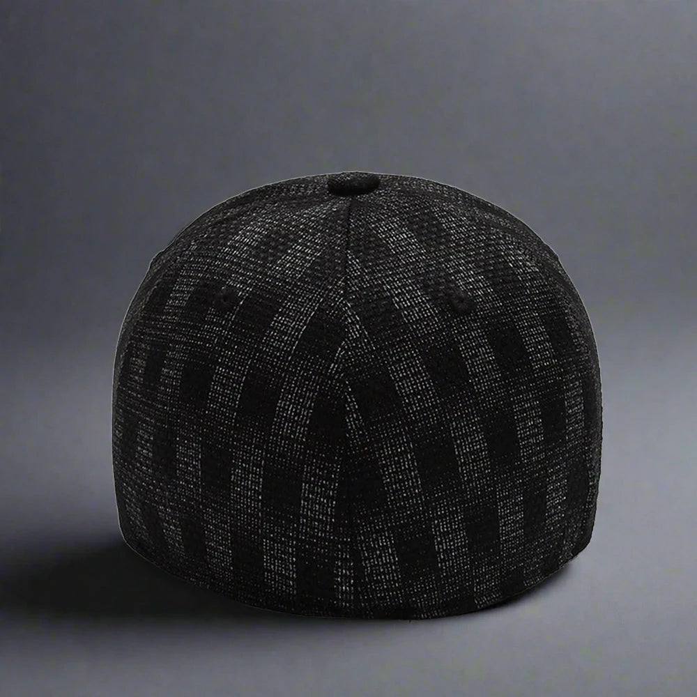 Black Gray British Plaid Baseball