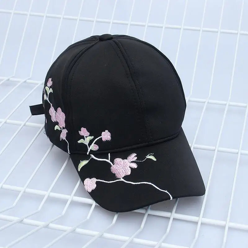 Plum Embroidery Baseball Cap