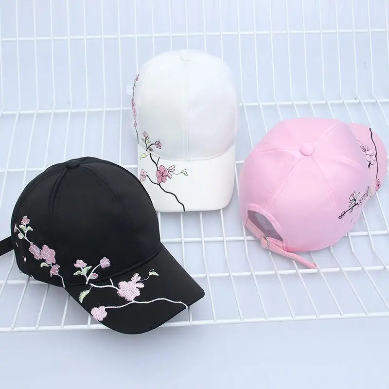 Plum Embroidery Baseball Cap