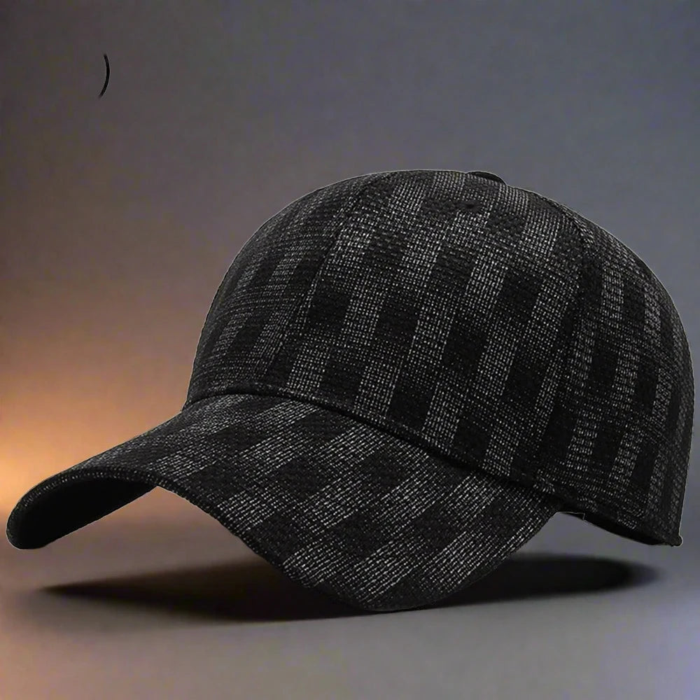 Black Gray British Plaid Baseball