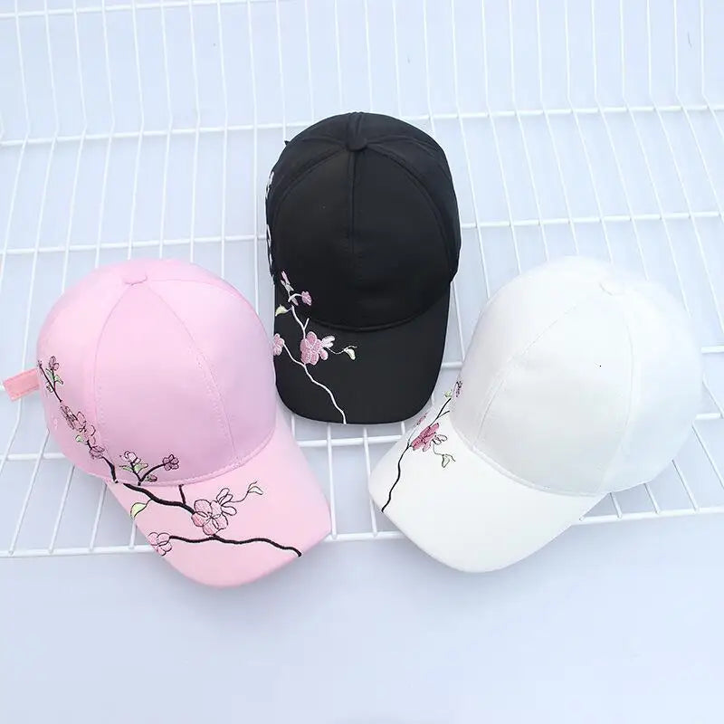 Plum Embroidery Baseball Cap