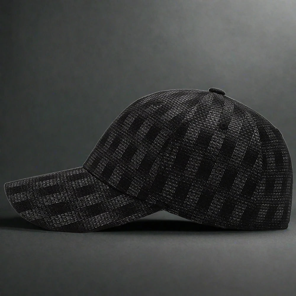 Black Gray British Plaid Baseball