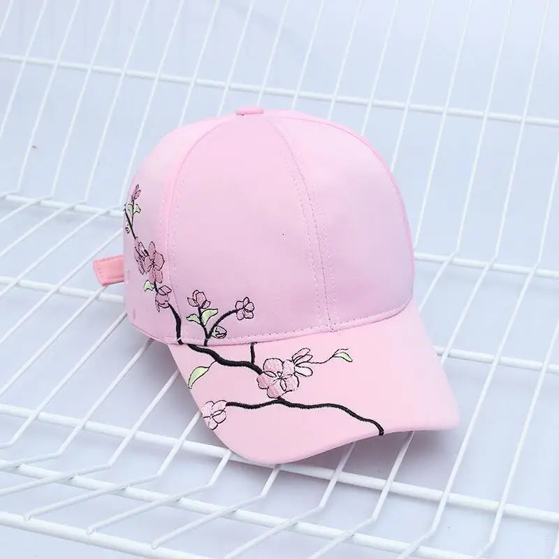 Plum Embroidery Baseball Cap