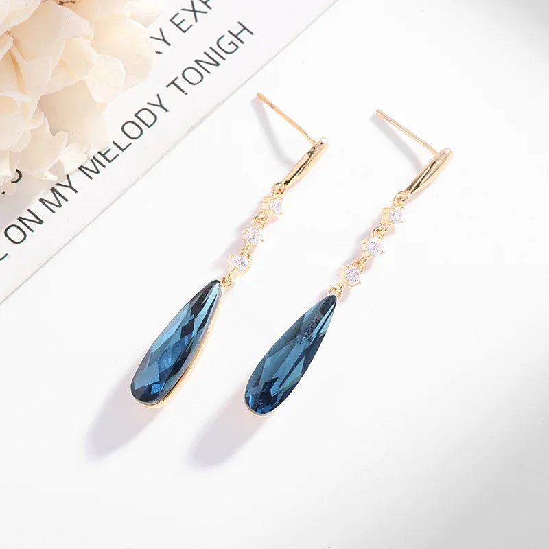 Blue Pendant Earrings