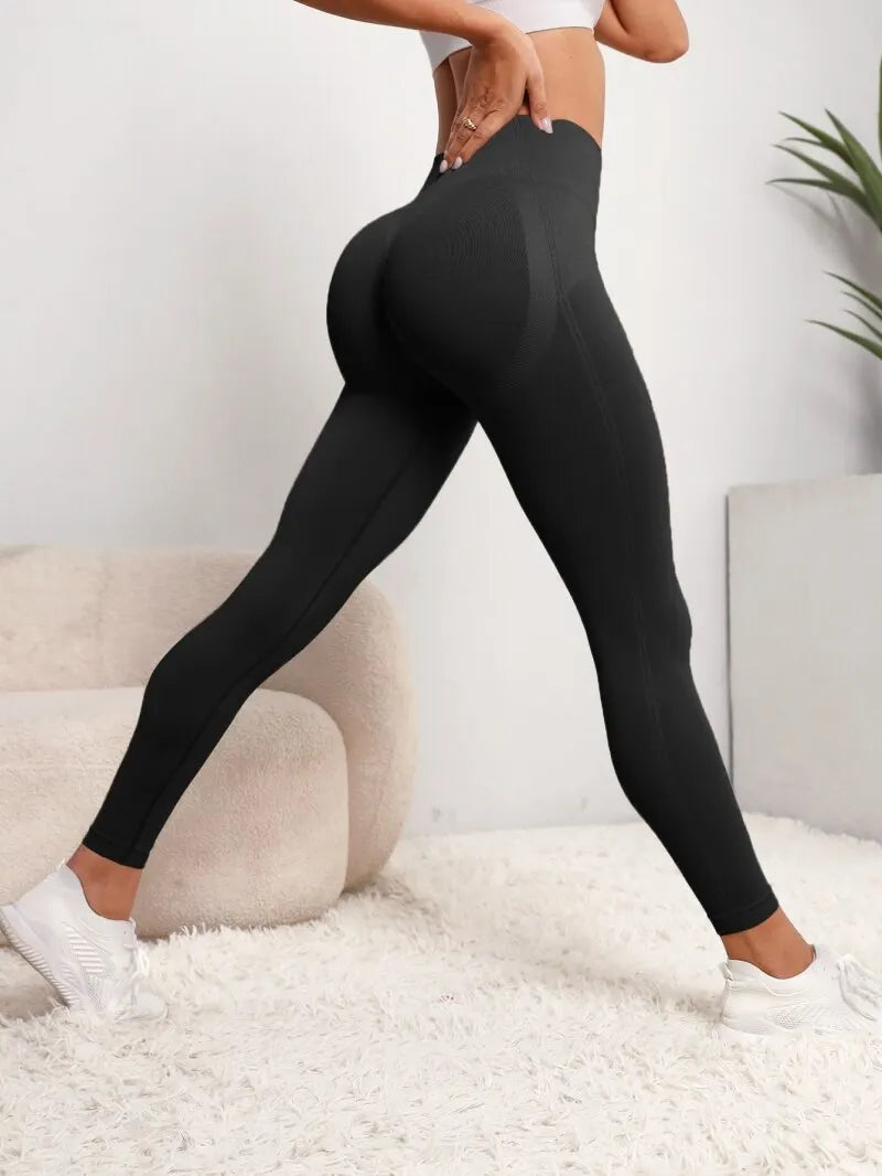 Seamless Hip Lifting High Waist Sports Leggings