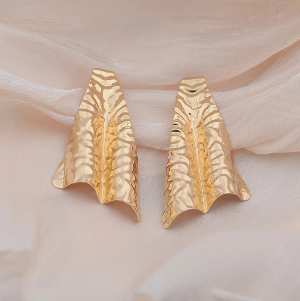 Big Fold Irregular Surface Earrings