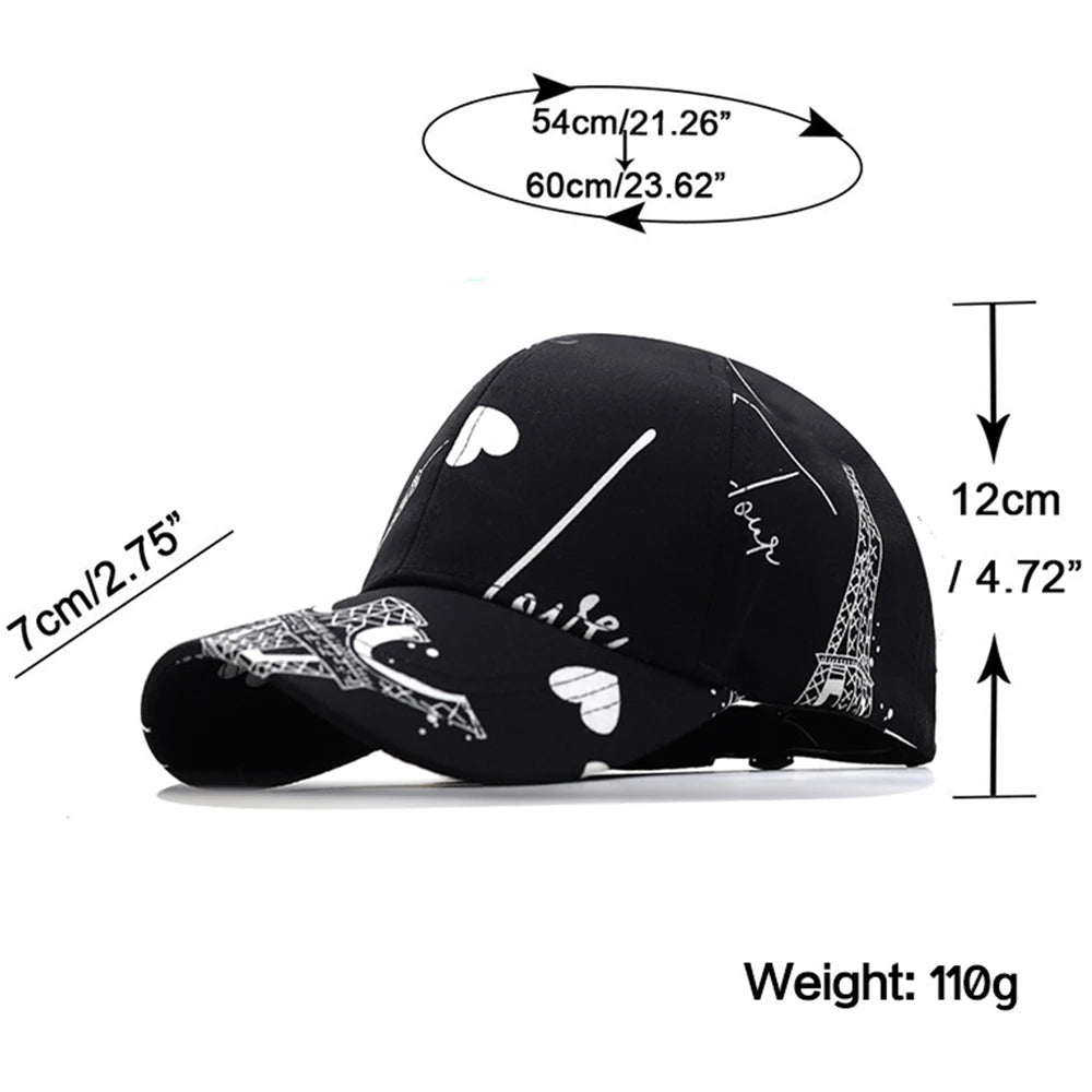 Graffiti Black/White Baseball Caps