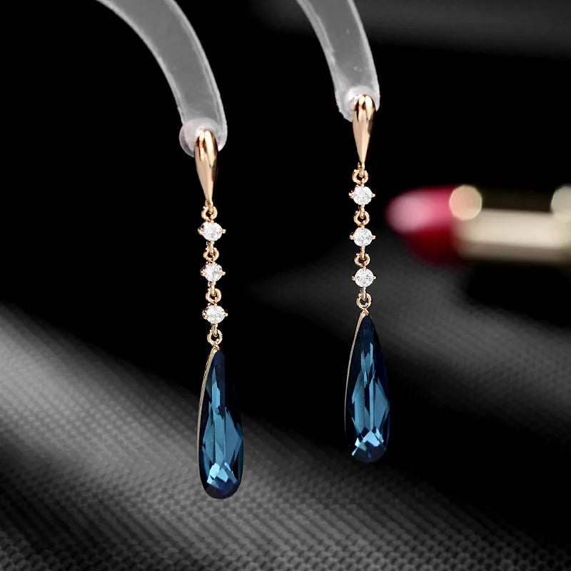 Blue Pendant Earrings