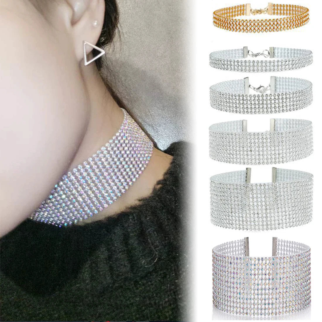 Shiny Rhinestone Collar