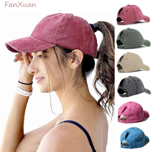 Vintage Ponytail Baseball Cap